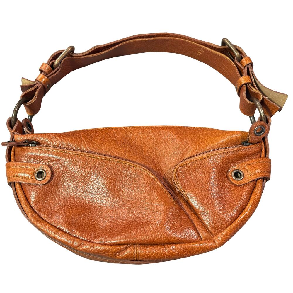 Francesco Biasia Genuine Brown Leather Shoulder Bag